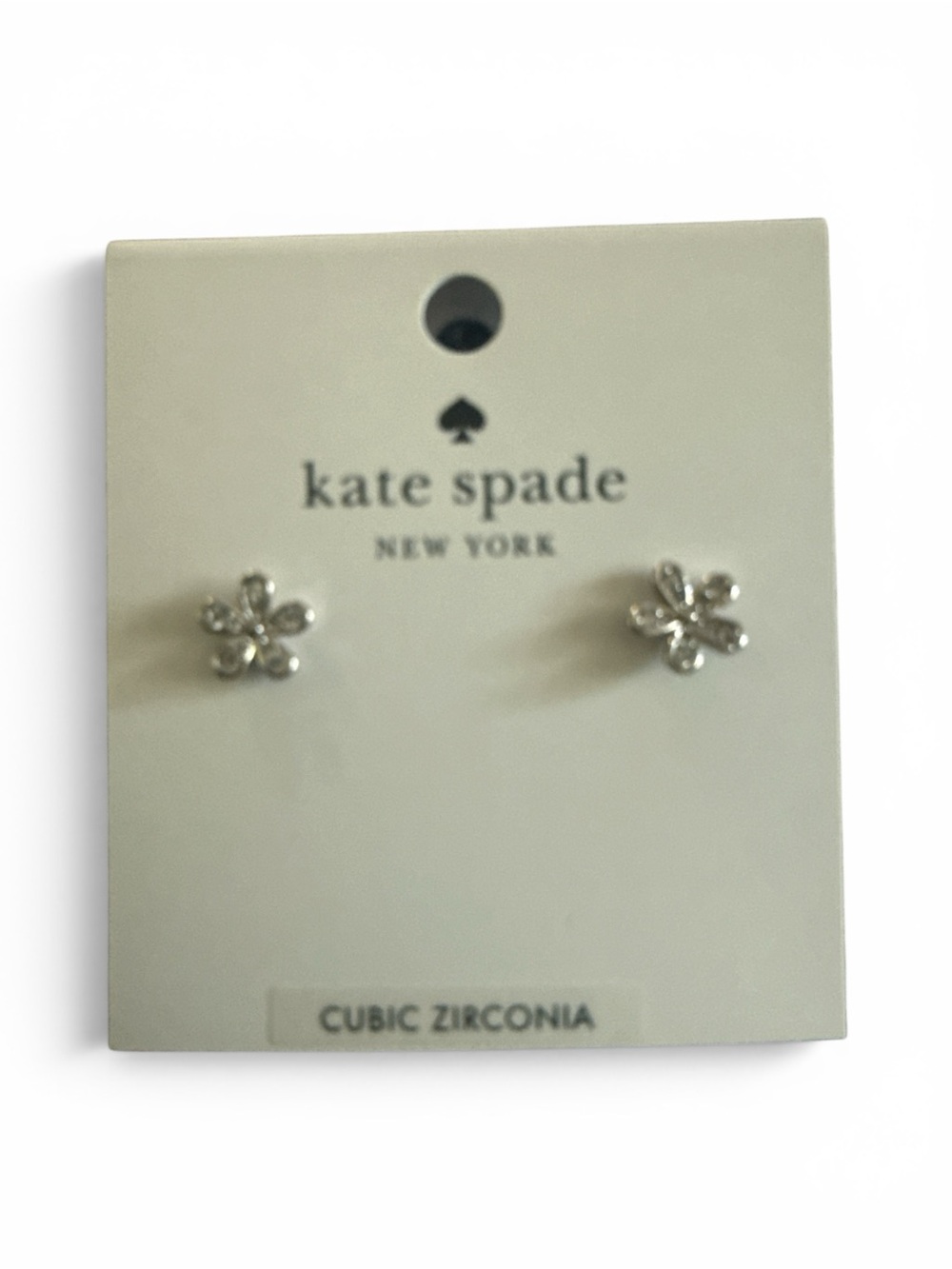 kate spade Silver Flower Cubic Zirconia Stud Earrings